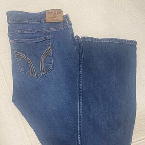 Hollister Women's Classic Straight Leg Jeans - Deep Blue